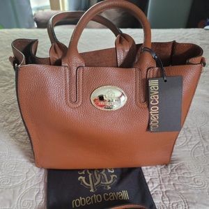 Vitello Stampa Dollaro Brown Leather Shoulder Bag